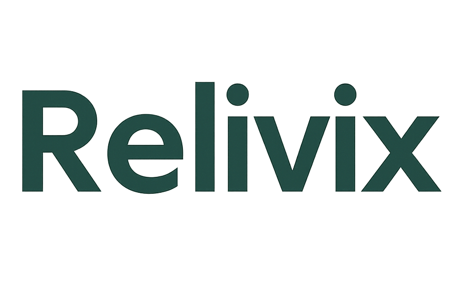 Relivix logo in green on a white background