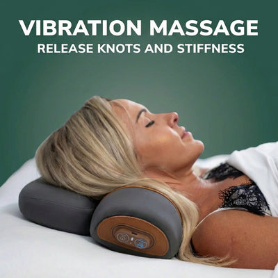 RestoreX Muscle Relief Massager applied to lower back muscles at home